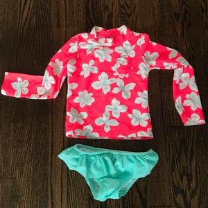 Long sleeve Swim shirt Two piece bathing suit